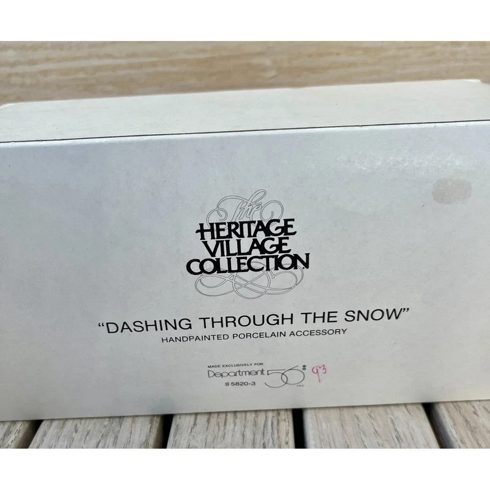 Dept 56 Heritage Village 58203 Dashing Though The Snow  1994